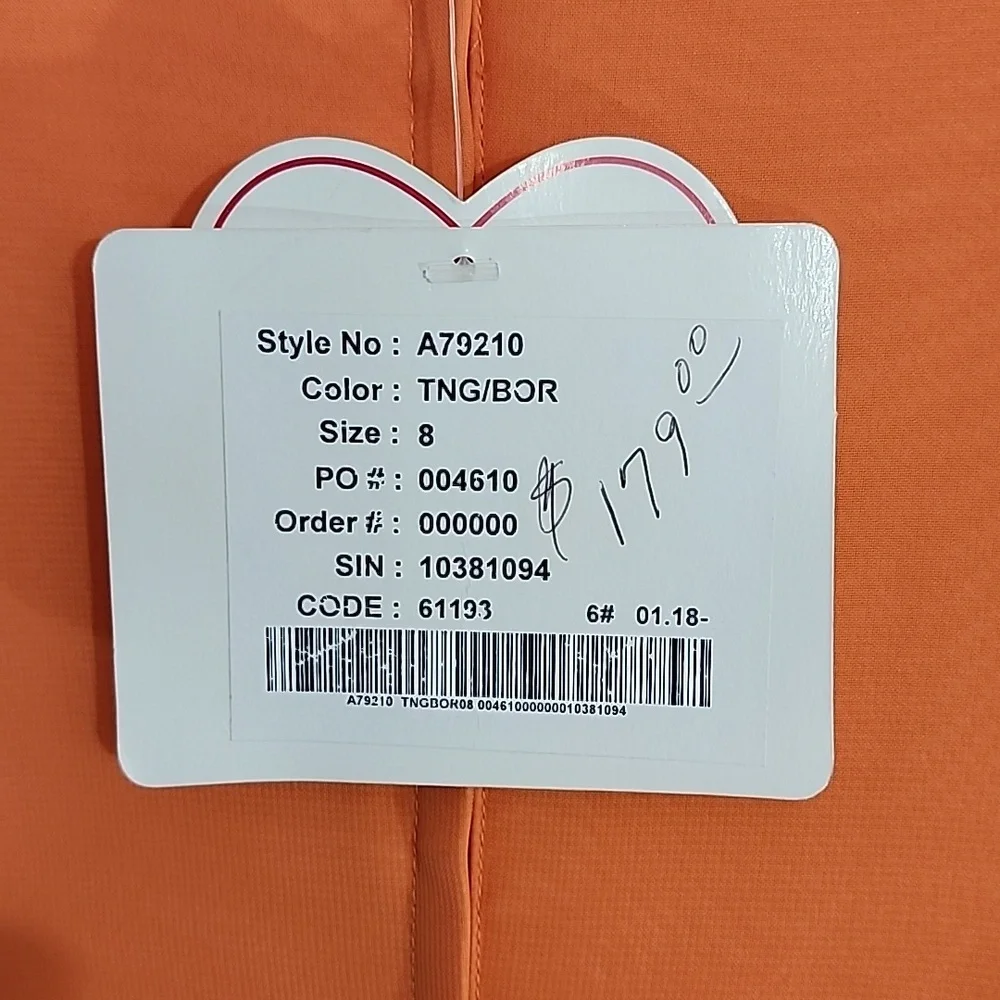 Expressions Dress Strapless Chiffon Overlay Maxi Orange Size 8 - Picture 13 of 17